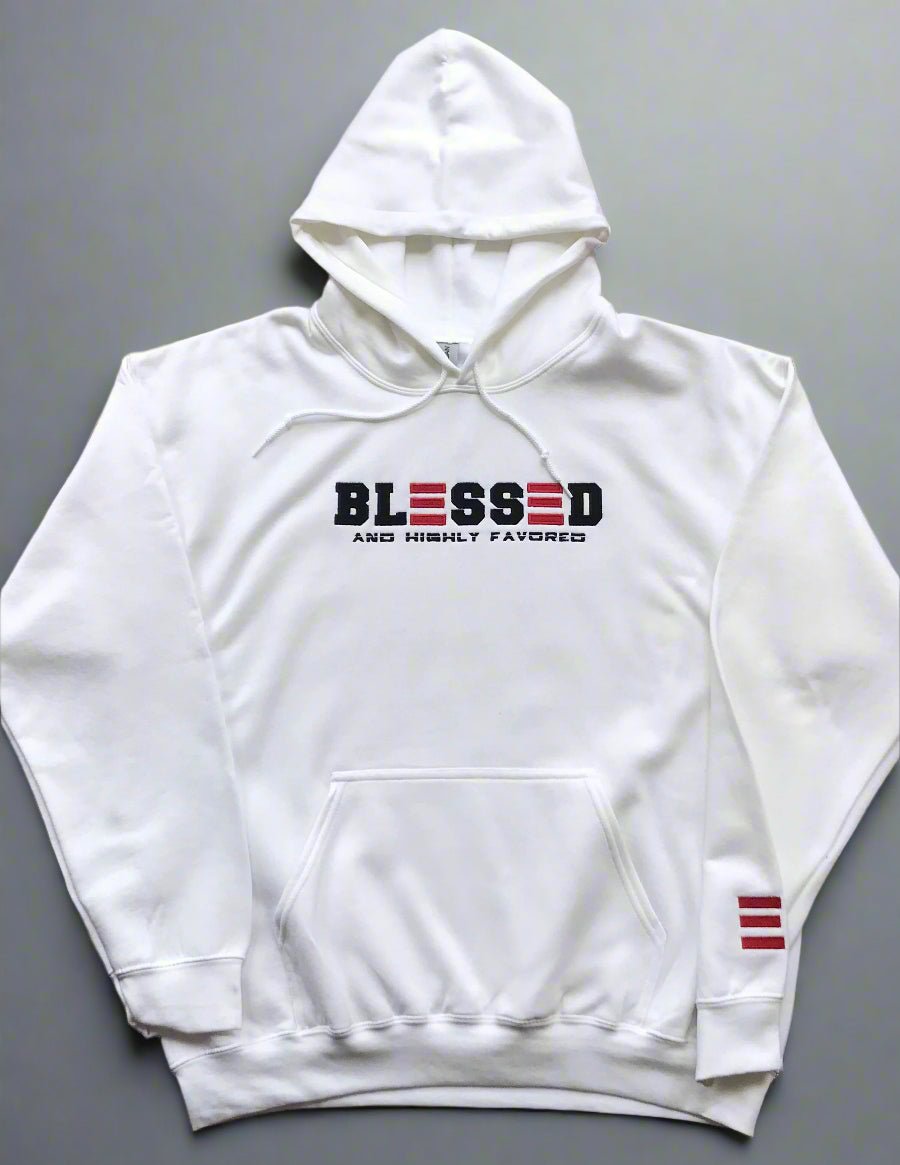 BLESSED and HIGHLY FAVORED HOODIE - ES Christian Wear