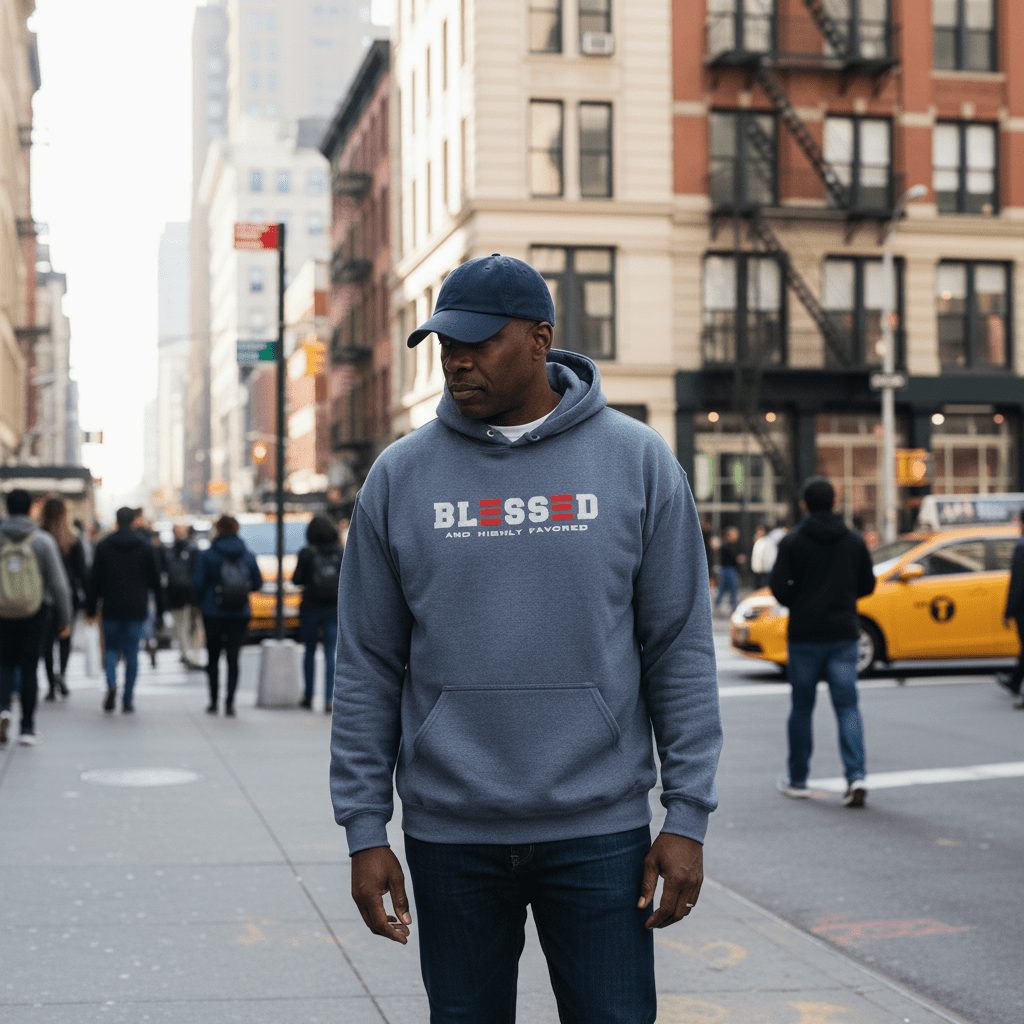 BLESSED and HIGHLY FAVORED UNISEX HOODIE - ES Christian Wear