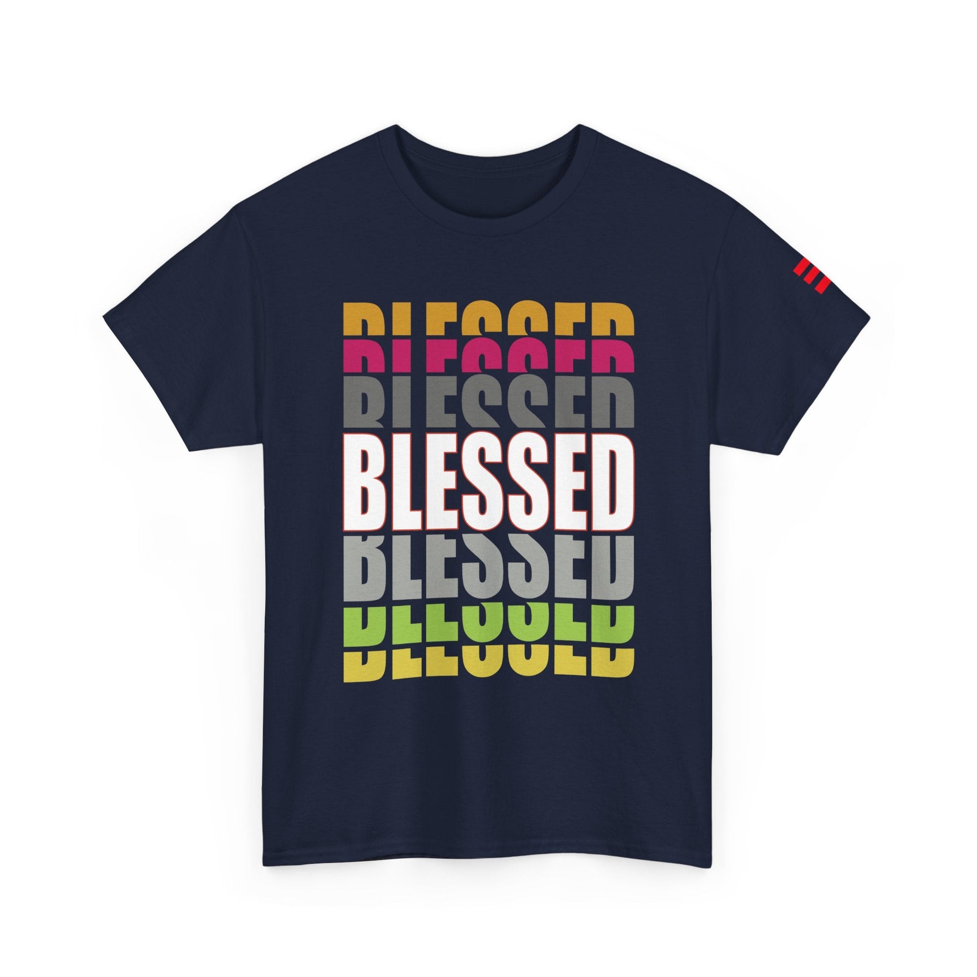 Blessed Retro Stack T-Shirt — Colorful Positive Vibes Tee - ES Christian Wear