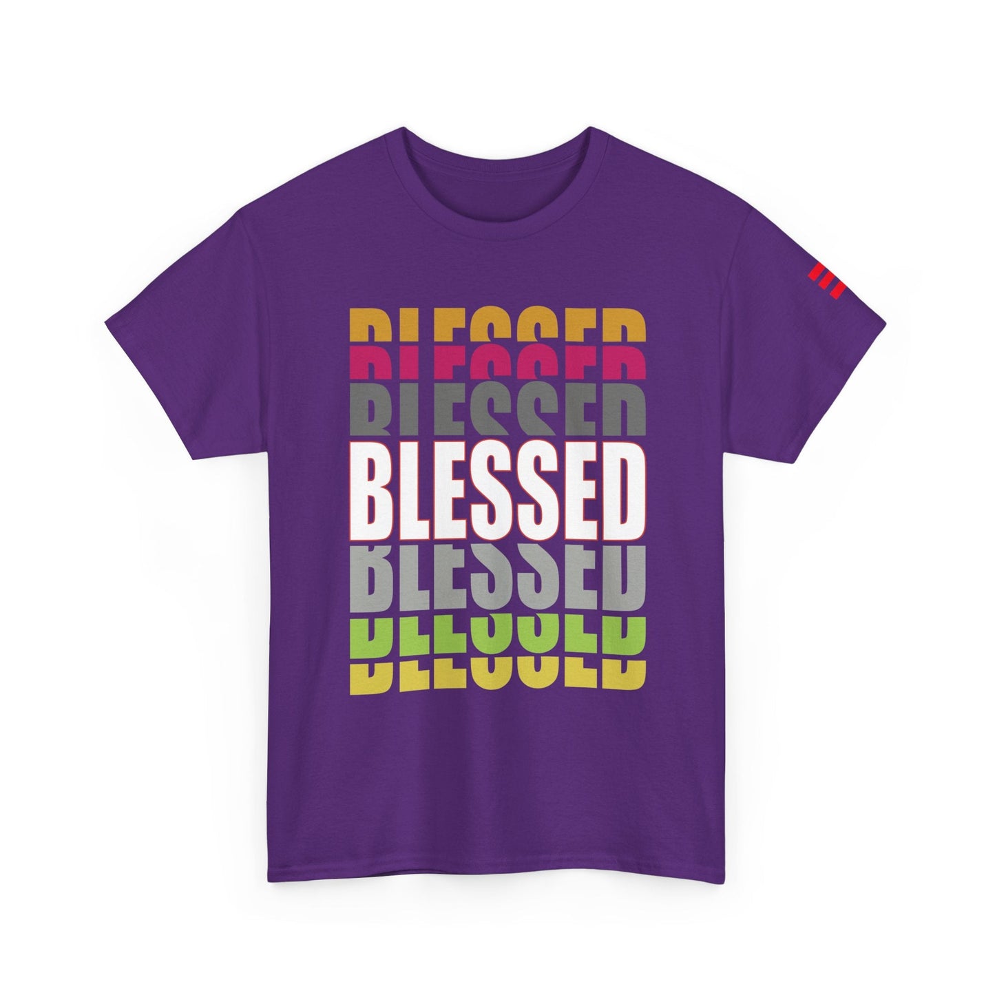 Blessed Retro Stack T-Shirt — Colorful Positive Vibes Tee - ES Christian Wear