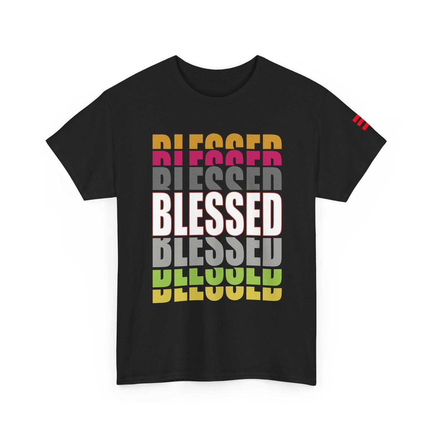 Blessed Retro Stack T-Shirt — Colorful Positive Vibes Tee - ES Christian Wear