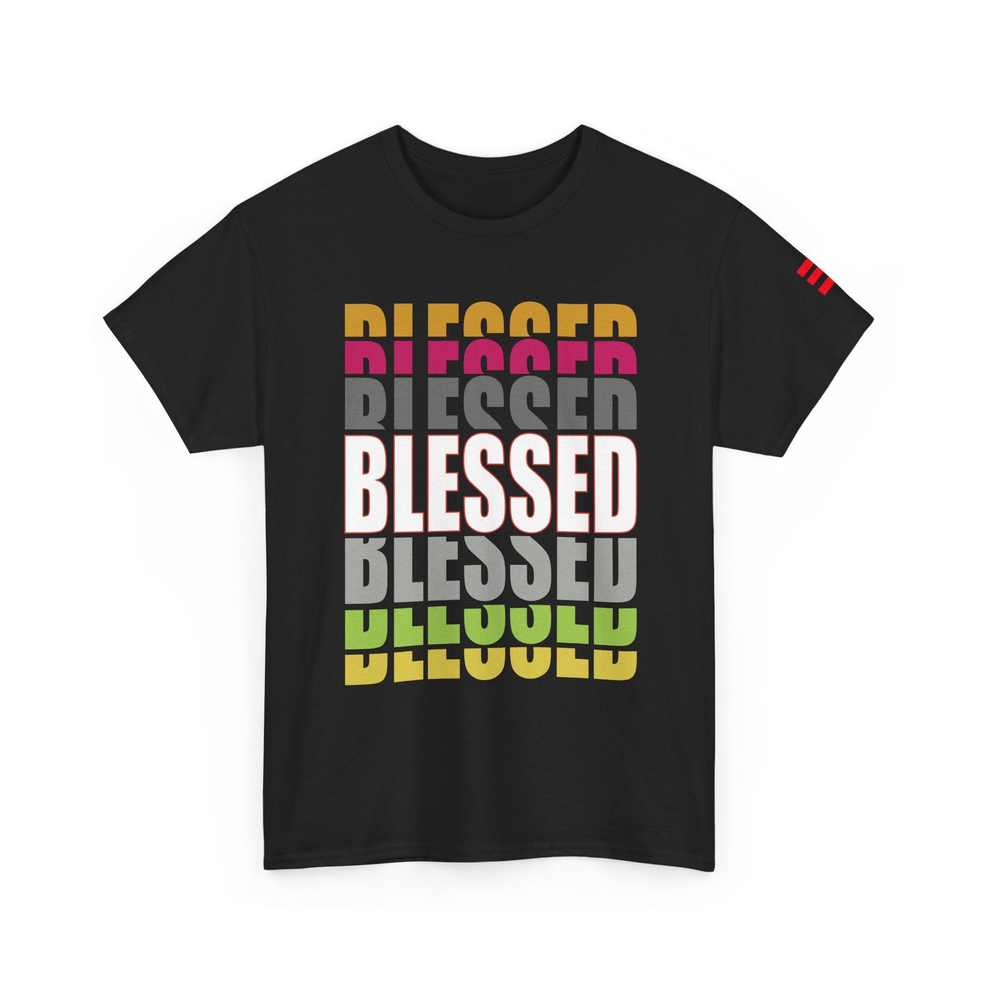 Blessed Retro Stack T-Shirt — Colorful Positive Vibes Tee - ES Christian Wear