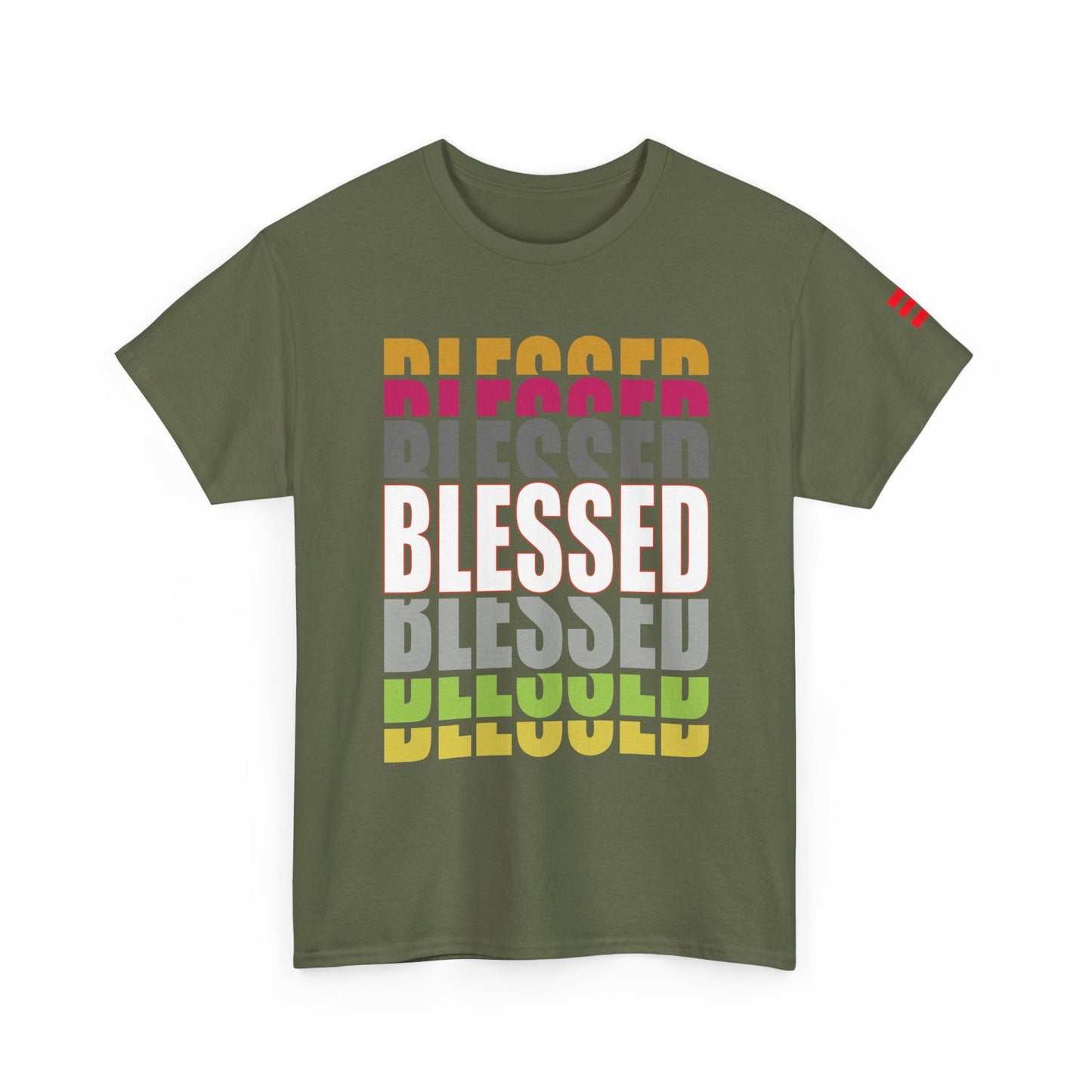 Blessed Retro Stack T-Shirt — Colorful Positive Vibes Tee - ES Christian Wear
