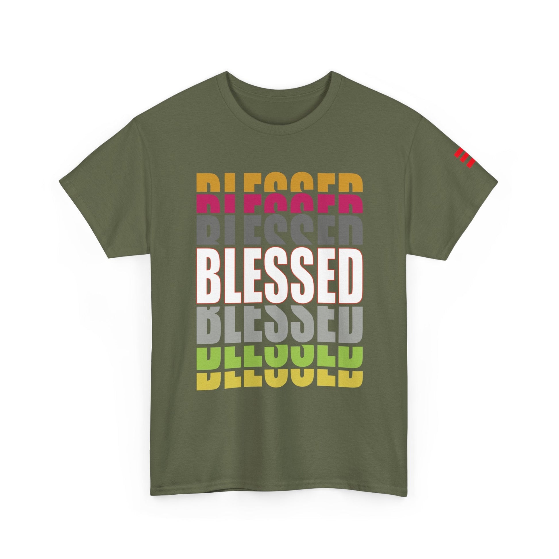 Blessed Retro Stack T-Shirt — Colorful Positive Vibes Tee - ES Christian Wear