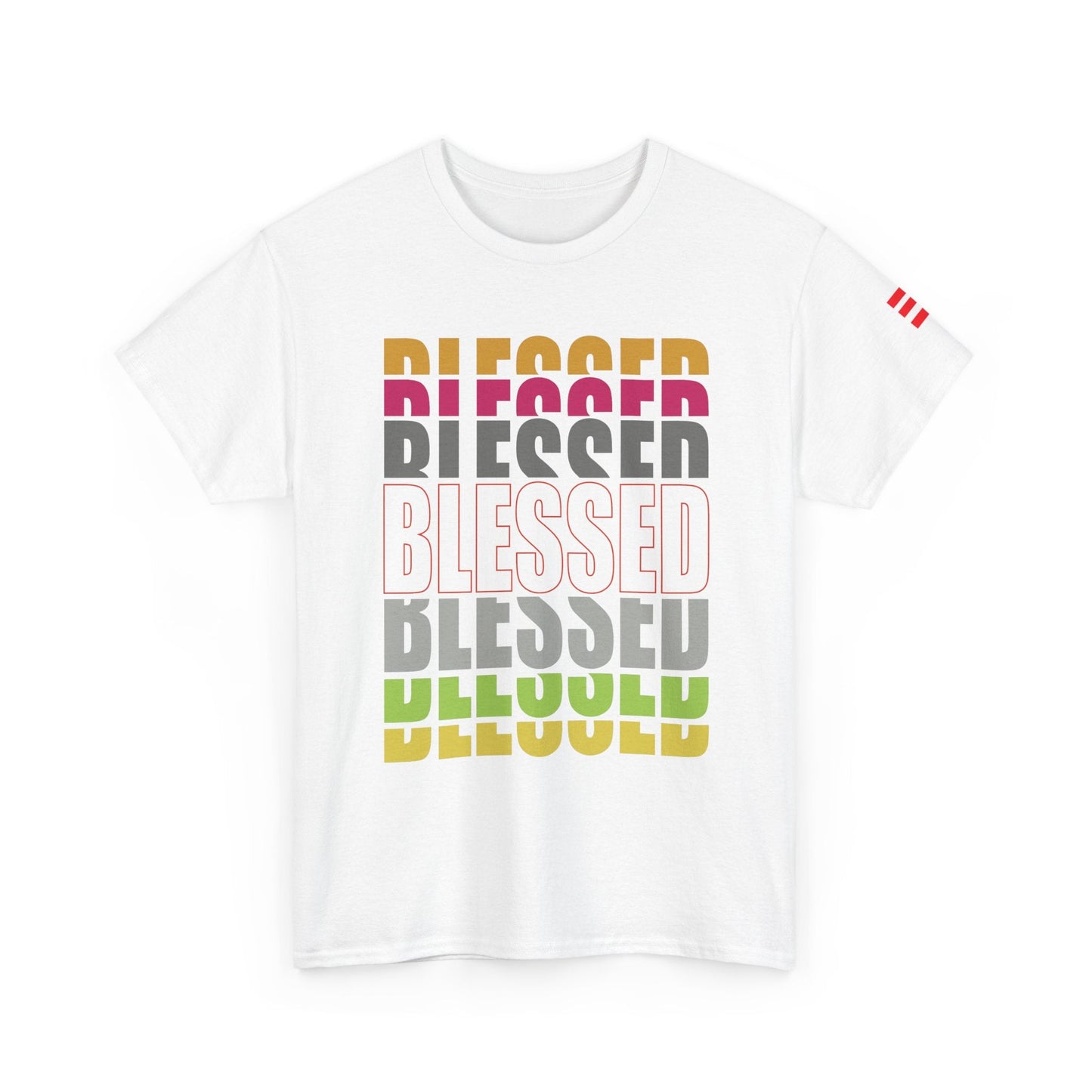 Blessed Retro Stack T-Shirt — Colorful Positive Vibes Tee - ES Christian Wear