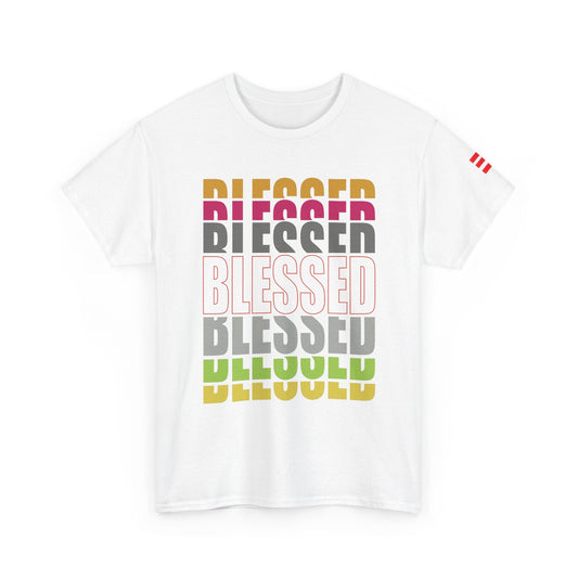 Blessed Retro Stack T-Shirt — Colorful Positive Vibes Tee - ES Christian Wear