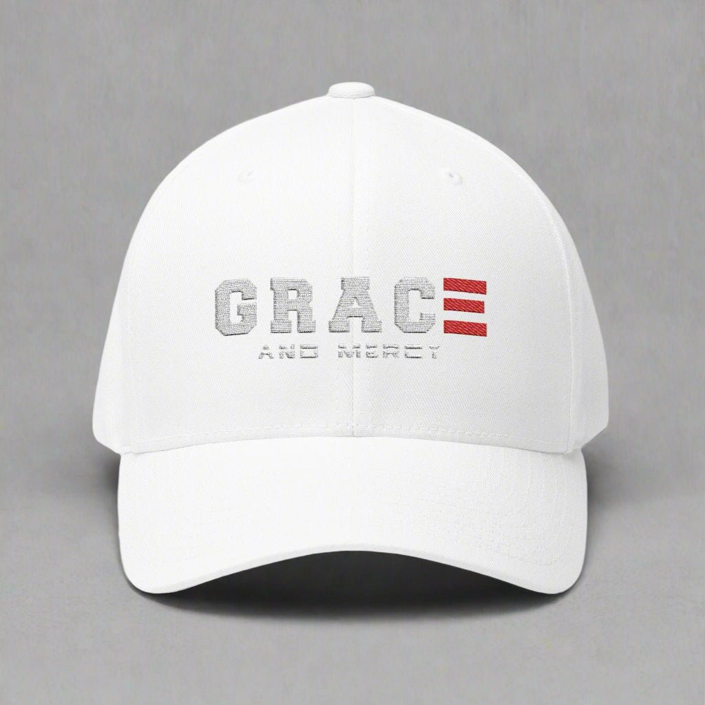 GRACE AND MERCY CLOSED BACK STRUCTURED CAP EMBROIDERY - ES Christian Wear