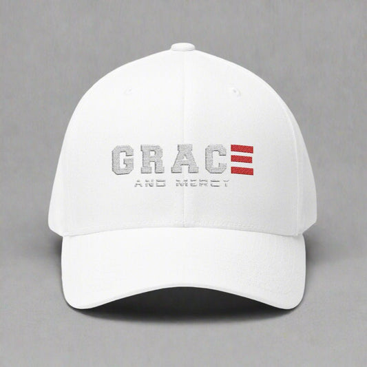GRACE AND MERCY CLOSED BACK STRUCTURED CAP EMBROIDERY - ES Christian Wear