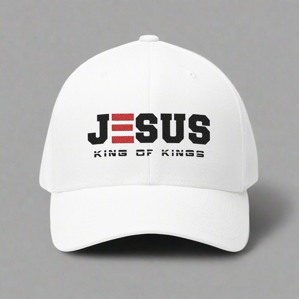 JESUS KING of KINGS CLOSED BACK STRUCTURED CAP EMBROIDERY - ES Christian Wear
