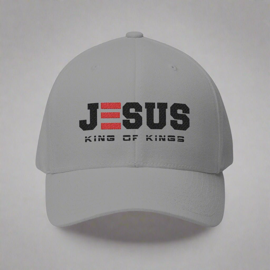JESUS KING of KINGS CLOSED BACK STRUCTURED CAP EMBROIDERY - ES Christian Wear