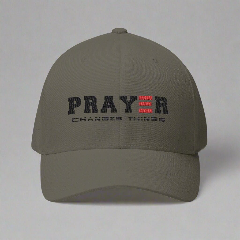 PRAYER CHANGES THINGS CLOSE BACK STRUCTURED CAP EMBROIDERY - ES Christian Wear