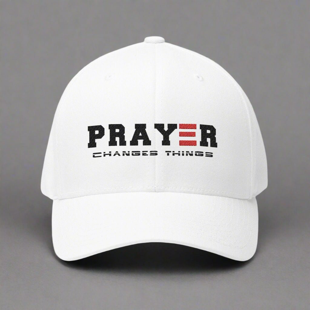 PRAYER CHANGES THINGS CLOSE BACK STRUCTURED CAP EMBROIDERY - ES Christian Wear